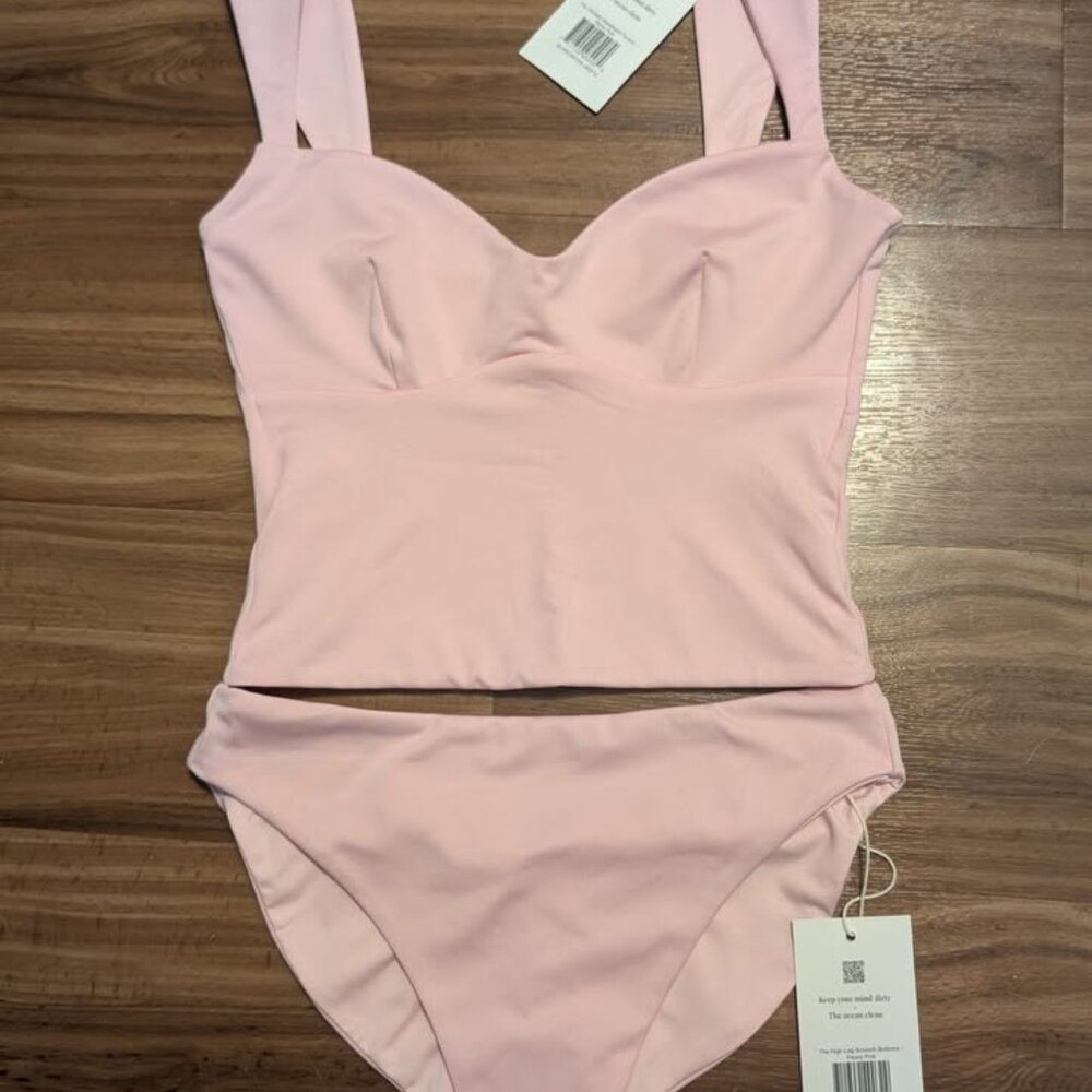 BRAND NEW - NWT Londre Pink Peony Tankini & Swim Bottoms